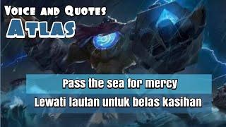 Atlas Voice and Quotes Hero Mobile Legends dengan Artinya