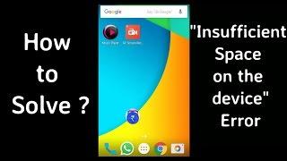 [Solved] Fix insufficient Storage Available Error on Android