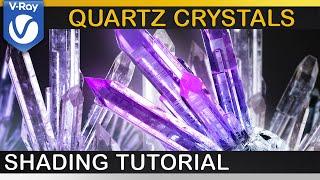 V-Ray | Realistic CRYSTAL Shading Tutorial | Quartz, Minerals