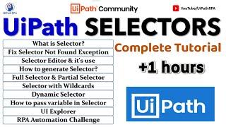 UiPath Selector Complete Tutorial video || Selectors UiPath || UiPath RPA