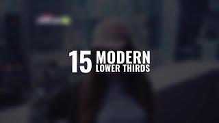 15 Modern Lower Thirds After Effects Templates