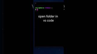 How to open folder in vs code from terminal #shorts #howto #coding