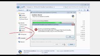 An error occurred during installation Guest Additions install_ui.log VirtualBox error Fix