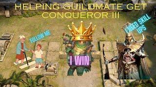Watcher of Realms Helping Guildmate get Conqueror III Gear Raid 1 - 21