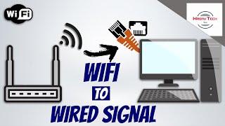 How to Convert wifi to Wired Internet | wifi to Ethernet Connection | wifi to Ethernet | wifi to LAN