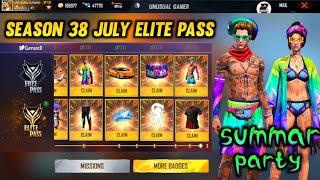 July Elite Pass Free Fire 2021 | Free Fire season 38 Elite Pass Full Review | july elite pass 2021 |