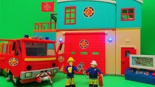 NEW Feuerwehrmann Fireman Sam RettungsStation  SIMBA Fire Station Unboxing with Jupiter