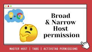 Chrome Extension Host permissions: Chrome Extension Tutorial