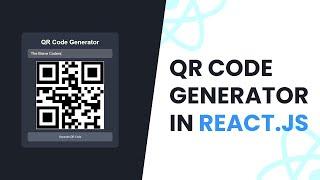 QR Code Generator Project in React js