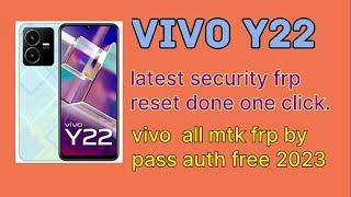 vivo y22 frp {auth free }with tfm tool | all new model mtk security latest frp by pass by pass 2023