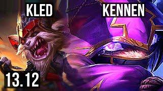 KLED vs KENNEN (TOP) | 11/0/4, 9 solo kills, Legendary, 600+ games | KR Diamond | 13.12