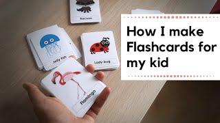 How to make flashcards for kids at home | DIY  easy and durable cards