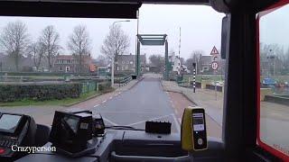 Cabinerit over brug Hellevoetsluis met EBS Bus 106