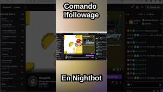 Comando !followage en Nightbot #shorts