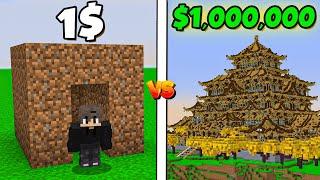 Minecraft Escaping $1 Room vs $1,000,000 IMPOSSIBLE TEMPLE