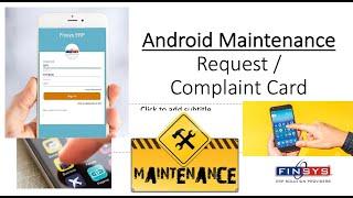 Maintenance Management App on Android Phone ~ Finsys ERP Software (2020)