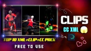 FREE FIRE TOP 10 BEST XML+CLIPS FF CLIPS FOR EDITINGFREE FIRE EMOTE PACKTOP 10 FF CLIPS 