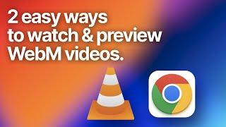 How to play and preview WebM videos