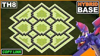 NEW! TH8 Hybrid Base 2024 COPY LINK - Clash of Clans