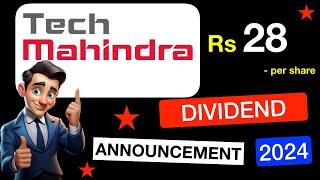 TECH MAHINDRA Dividend 2024 | TECH MAHINDRA dividend record date