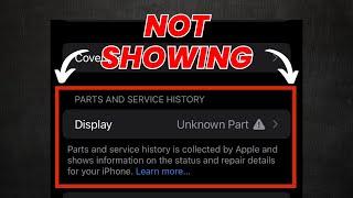 Parts and Service history Not Showing on iPhone.
