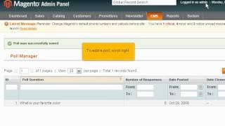 Adding & Editing polls in Magento