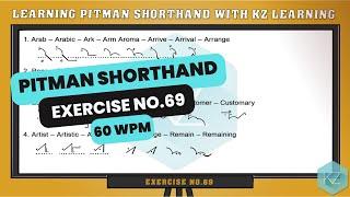 Exercise No.69 (Upward / Downward "R" Words) - Pitman Shorthand Dictation - KZ Learning #shorthand