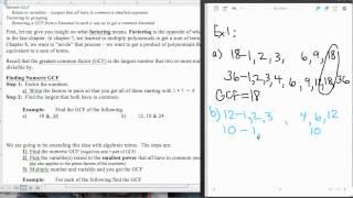 §8.2 Factoring a GCF