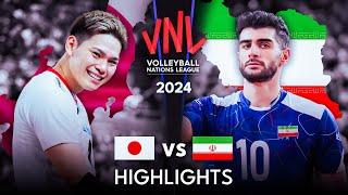  JAPAN vs IRAN  | Highlights | Men's VNL 2024