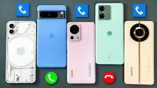 Google Pixel 8 Pro + Nothing Phone + Moto E40N + Xiaomi 13 + Realme 11 Pro ACR Phone Incoming Calls