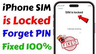 iPhone SIM is Locked 100% Fixed | iPhone SIM Pin Forget | iPhone SIM Pin Reset | iPhone SIM Unlock