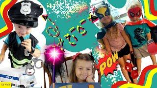 Superhero capes . Superhero mask. Police officer pretend play. Dress up for kids. EB Kidz