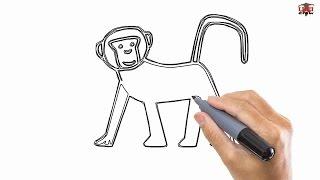 How to Draw a Monkey: Drawing by UCIDraw