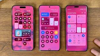 Apple iOS 18 vs Xiaomi HyperOS vs Honor MagicOS 8.0 - Control Centre
