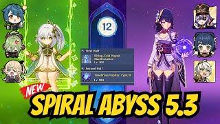 New Spiral Abyss 5.3 Floor 12 | C0 Raiden Shogun Overload & C0 Nahida Hyperbloom | Genshin 5.3