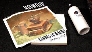 Mounting A Painting the Easy Way :: Canvas to Board