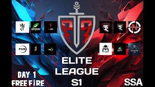 SSA FREE FIRE TOURNAMENT | FINALS DAY 1/3 | ELITE LEAGUE SEASON 1