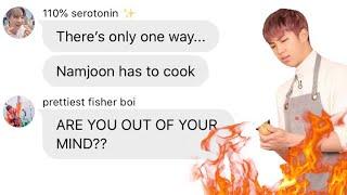 BTS TEXTS ► Namjoon's kitchen debacle