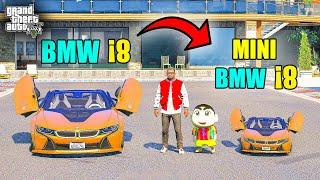 Franklin BMW i8 VS Shinchan Mini BMW i8 in GTA 5 || JNK GAMER