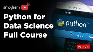 Python Data Science Full Course | Data Science With Python Tutorial for Beginners | Simplilearn