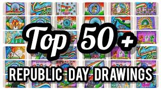 Republic Day Drawing Easy Steps / Republic Day Poster / How To Draw Republic Day Drawing