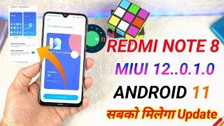 Official  Redmi Note 8 MIUI 12.0.1.0 With Android 11 Update Now 