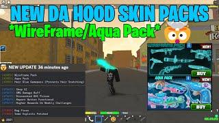 NEW DA HOOD SKIN PACKS..*WIRE FRAME/AQUA* ()