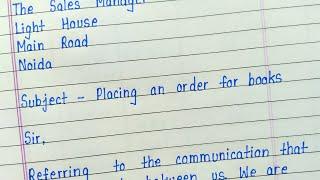 How to write placing order letter in english || Placing an order letter format