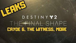 Destiny 2: The Final Shape LEAKS (Cayde 6, Raid boss & More)