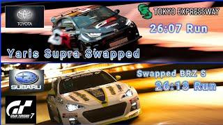 GT7 Toyota Yaris and Subaru BRZ S Swap Tokyo Expressway 600 Builds V 1.56