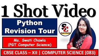 Python Revision Tour Class 12  | 1 Shot Video | Class 12 Computer Science