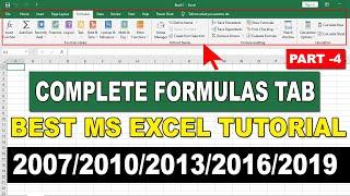 #FormulaTab - Ms Excel 2019 Formulas Tab - All Option in Formulas Tab - how to use Formula Tab Hindi