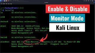 How to Enable and Disable Monitor Mode in Kali Linux 2024