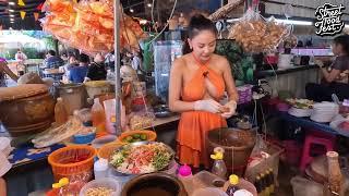 Famous Grilled Chicken Mortar Served By Pretty Super Model - Thailand Street Food | Street Food Fest